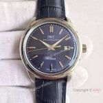 Swiss IWC Schaffhausen Ingenieur Fake Watch SS Blue Dial Blue Leather